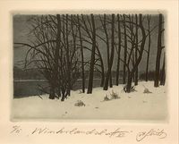 Alfred Schmidt - Druck 15-55 - „Winterlandschaft VI“ - Blattmaß:20x28 - 48€&hellip;