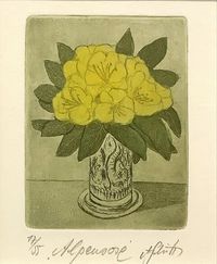Alfred Schmidt - Druck 17-55 - „Alpenrose“ - Blattma:16,5x19,5 - 32€&hellip;