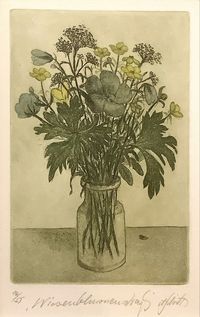 Alfred Schmidt - Grafik 14-55 - „Wisenblumenstrauß“ - Blattma:26x36 - 90€&hellip;