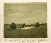Alfred Schmidt - Grafik 21-55 - „Mecklenburger Landschaft I“ - Blattmaß26x36 - 75€&hellip;