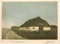 Alfred Schmidt - Grafik 9-45 - „Fischerhütte I“ - Blattmaß:26,5x36 - 115€&hellip;