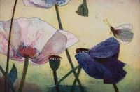 Blauer Mohn, 2021, Plattengröße 20 x 30 cm, Papierformat 38 x 45 cm&hellip;