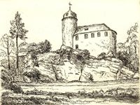 Burg Rabenstein 9x12cm s/w&hellip;
