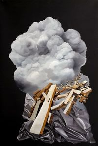 Cumulus baby! - 140x100 - Öl auf Leinwand&hellip;