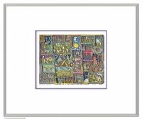Das Alphabet der Erinnerungen (Kondukteur des Regenbogens), Holzschnitt 2012, 29 x 41 cm (ca. 39 x 53 cm)&hellip;