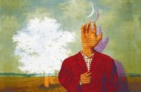 Die Geheimnisse des Waldes, Collage und Öl 2002, 40 x 50 cm&hellip;