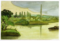 Elbmole Pieschen - 19,8 x 28 - Aquarell 2002&hellip;