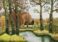 Haus im Herbstwald&hellip;