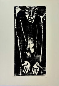 Heinz Tetzner - Bettler - Holzschnitt&hellip;