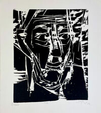 Heinz Tetzner - Fischer - Holzschnitt&hellip;