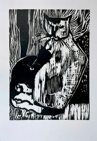 Heinz Tetzner - Katzenmutter - Holzschnitt&hellip;