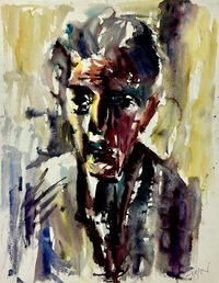 Heinz Tetzner - Kopf 11 - Aquarell&hellip;