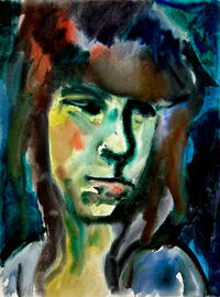 Heinz Tetzner - Mädchenbildnis - Aquarell&hellip;
