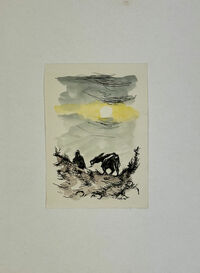 Heinz Tetzner - Mann, Esel, Sonne - Kugelschreiber&hellip;