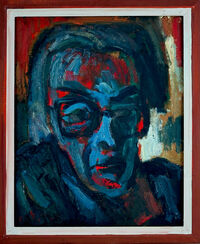 Heinz Tetzner - Selbst in Arles - Öl auf Hartfaser&hellip;