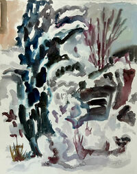 Heinz Tetzner - Winterlandschaft - Aquarell&hellip;