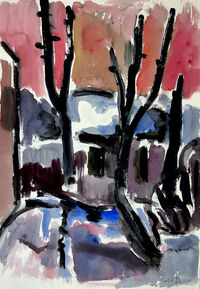 Heinz Tetzner - Winterlich - Aquarell&hellip;