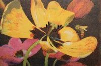 Leuchtende Tulpen, 2021, Plattengröße 20 x 30 cm, Papierformat 38 x 45 cm&hellip;