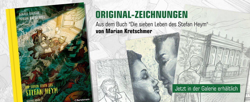 Originalzeichnungen zum Buch "Die sieben Leben des Stefan Heym"&hellip;