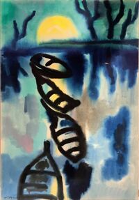 Rainer Henze - "Die Zeitmaschine" - Blattmaß: 19,5x26cm - Bildmaß: 10x13cm - Druck 5/40&hellip;