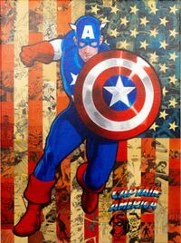 Randy Martinez - Legacy: Captain America - Fine Art Print Edition on Canvas&hellip;