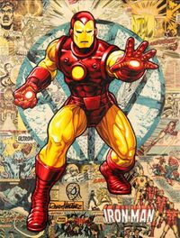 Randy Martinez - Legacy: Iron Man Defends - Fine Art Print Edition on Canvas&hellip;