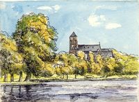Schloßberg Chemnitz koloriert 9x12&hellip;