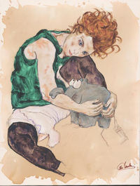 Sitzende Frau mit Kuscheltier&hellip;
