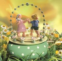 Spieldose Zwei Tänzer im Bogen