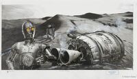 Star Wars - LITTLE DROID; BIG MESSAGE - Zeichnung auf Papier&hellip;