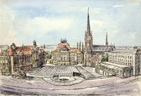 Theaterplatz Chemnitz koloriert 9x13&hellip;