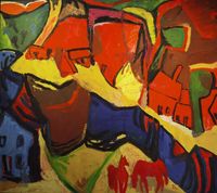 Titel: An der Flussbeugung Maße: ca140x125cm Technik: Öl auf Hartfaser Preis: 10.000 €&hellip;