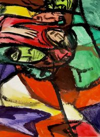 Titel: Jünger am Ölberg II Maße: ca100x75cm Technik: Gouachen Preis: 1.000 €&hellip;