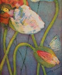 Träumender Mohn, 2020, Papierformat 35 x 75 cm, Plattengröße 20 x 60 cm&hellip;