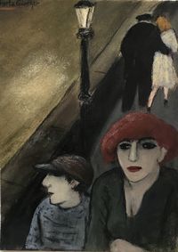 Vor der Laterne 1999 Pastellkreide / Gouache 28.0 x 20.4&hellip;