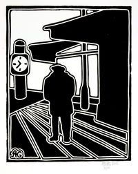 Wartender 2009 - 30x24&hellip;