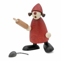 Weihnachtsfrau mit Nudelholz und Maus&hellip;