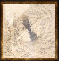 Zeichnungen auf Holz 75x75&hellip;