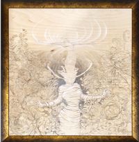 Zeichnungen auf Holz 75x75&hellip;