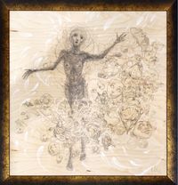Zeichnungen auf Holz 75x75&hellip;